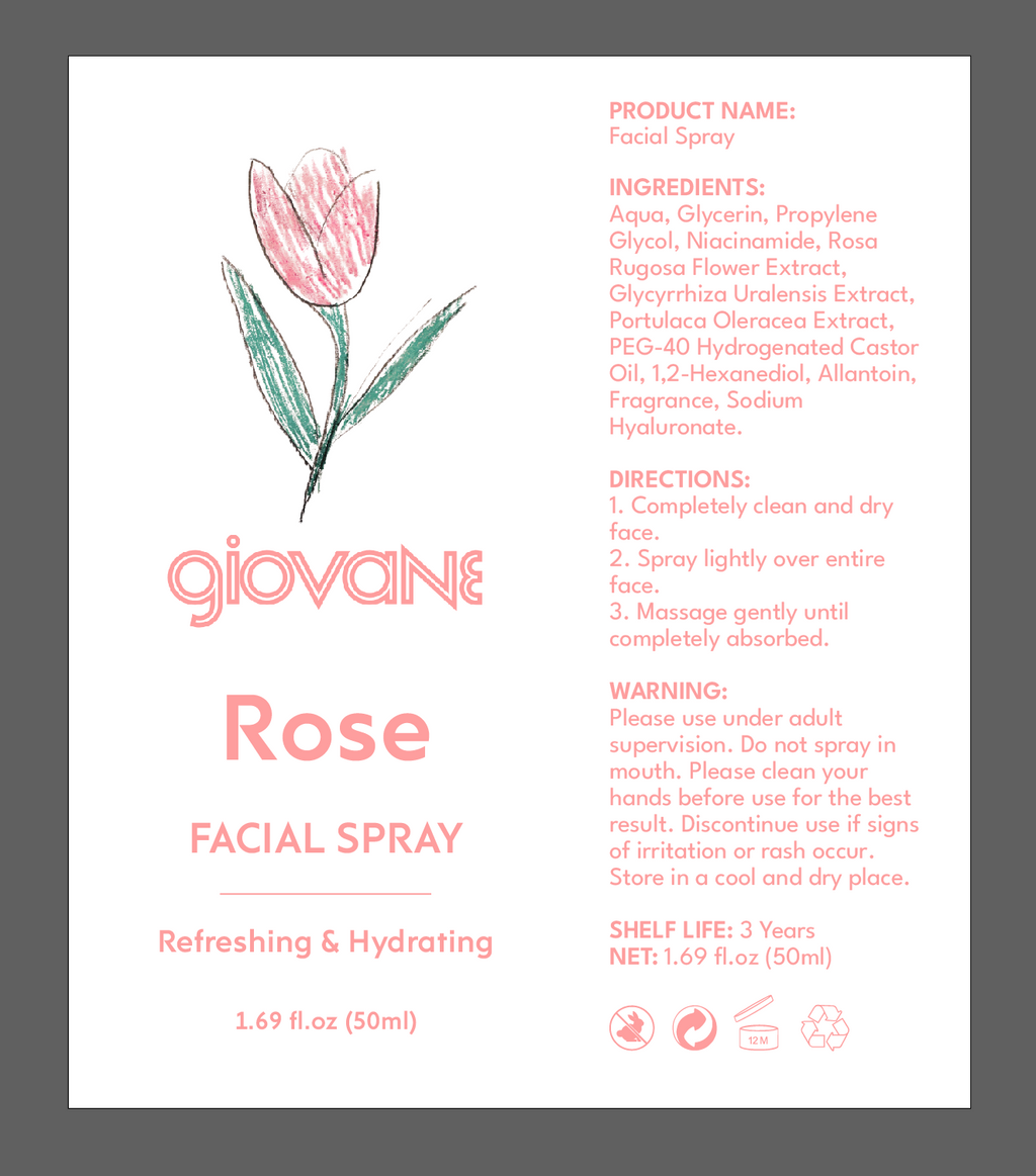 Giovane Refreshing & Hydrating Rose Facial Spray