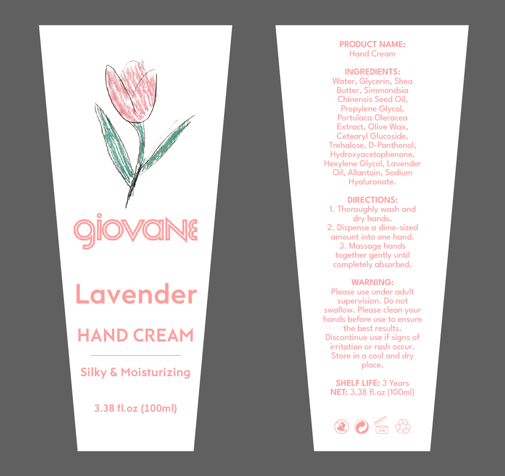 Giovane Silky & Moisturizing Lavender Hand Cream