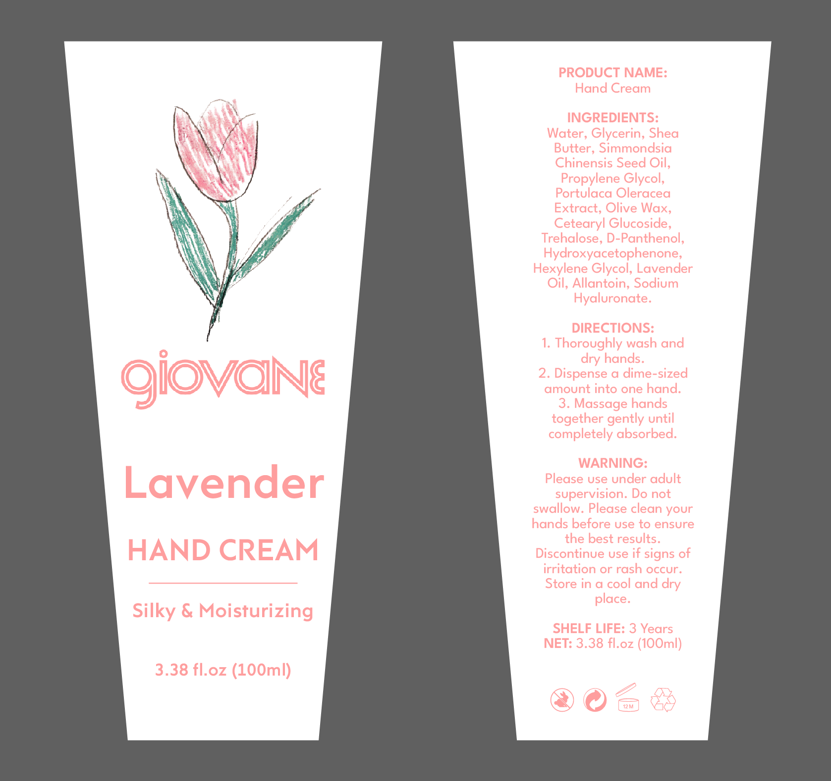 Giovane Silky & Moisturizing Lavender Hand Cream
